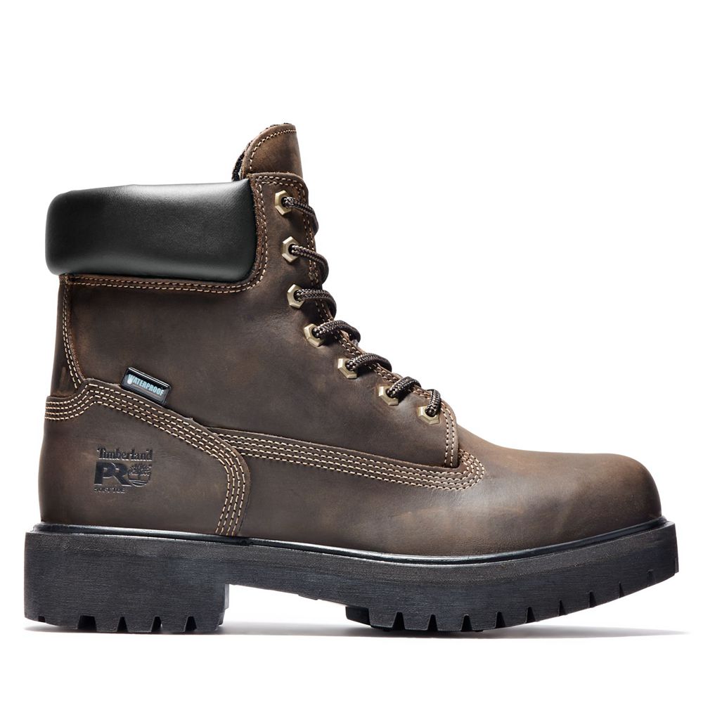 Timberland Mens Pro Boots Direct Attach 6" Soft Toe - Brown - India IR6342059